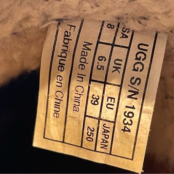 Ugg Gael black Suede Wedge Clogs Slip On Shearling Lined Size US 8 - Picture 9 of 10